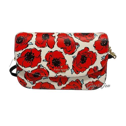 Kate Spade Kristi链翻盖Floral斜挎包