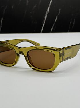 SAINT LAURENT圣罗兰太阳眼镜绿色棕色中性眼镜SL713 004