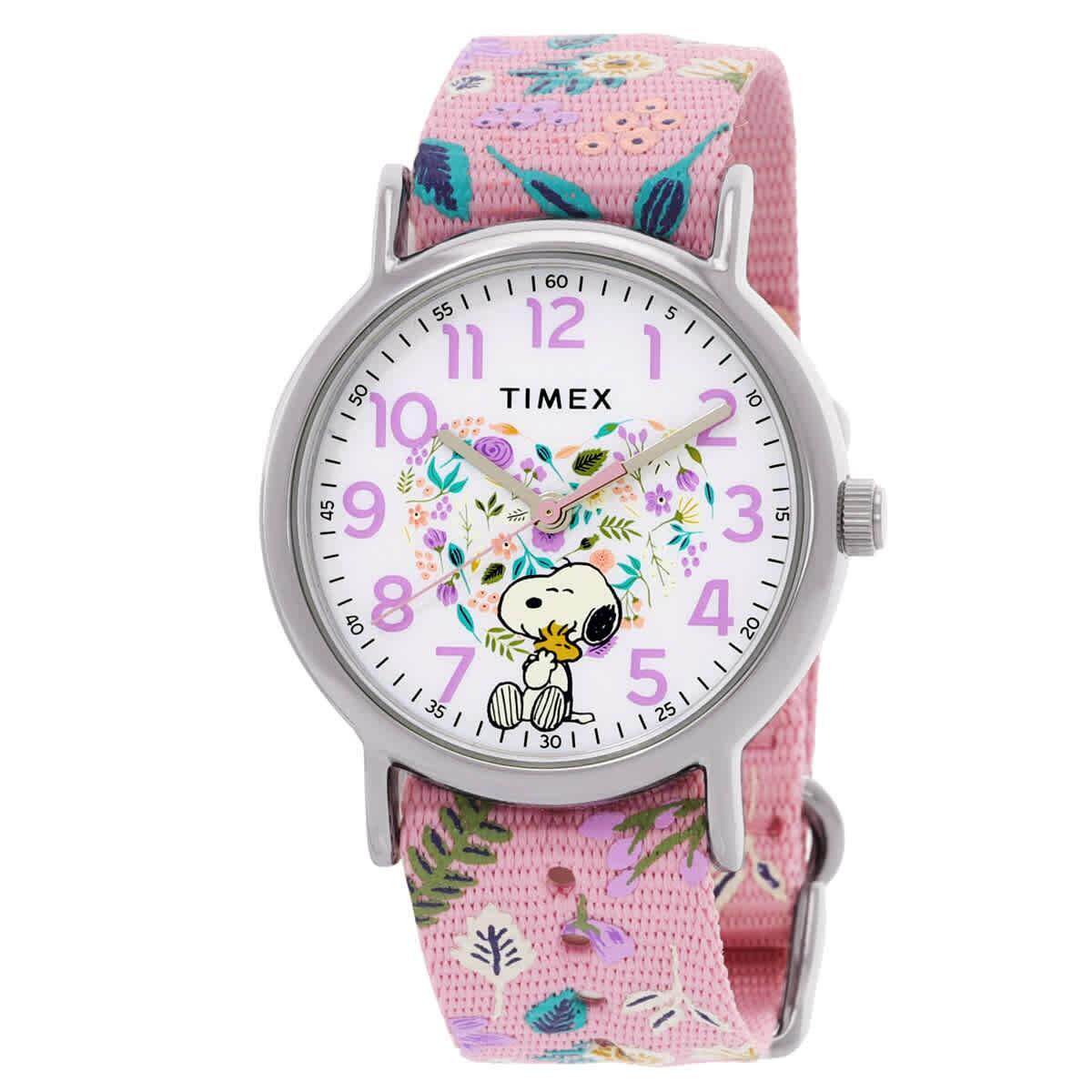 天美时Timex TW2V77800JT女手表Weekender Peanuts石英白色