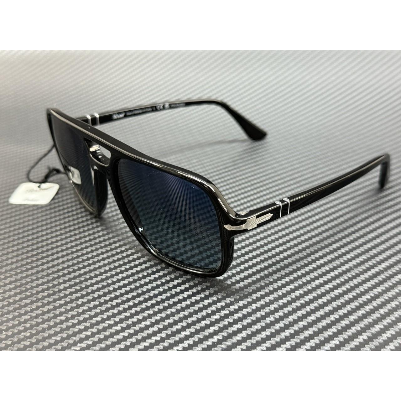 Persol PO3328S 95 S3黑色蓝色渐变偏光男士58 mm太阳眼镜