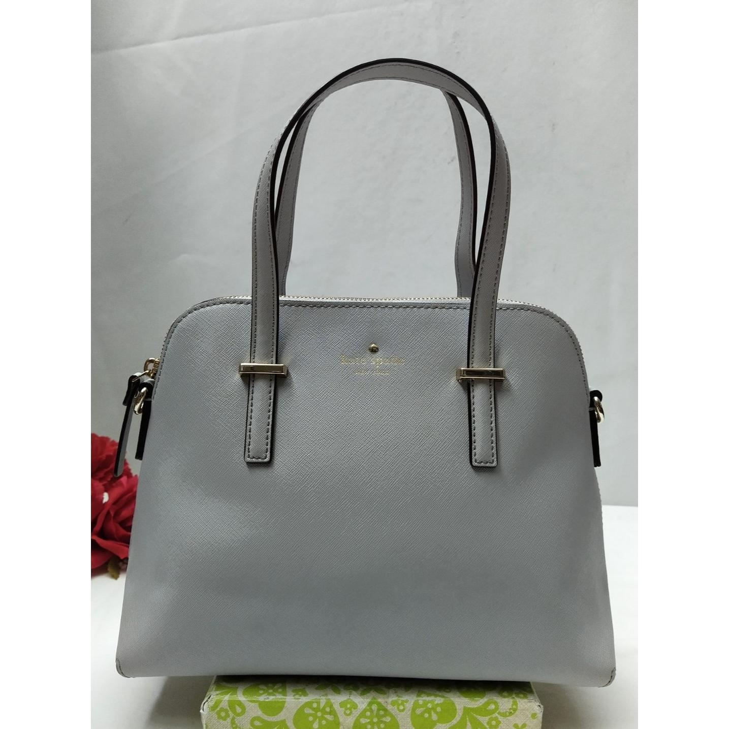 kate spade new york通用款女包浅蓝色真皮圆顶双Handles