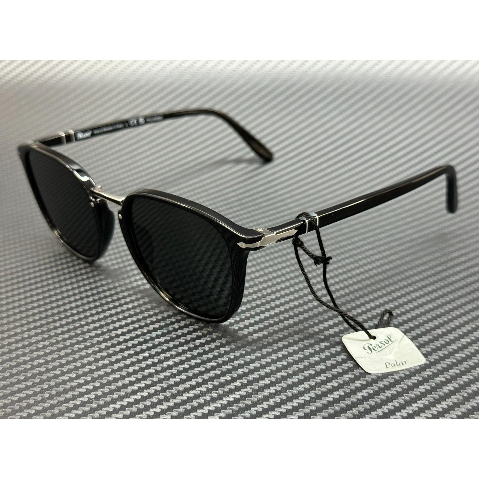 Persol PO3186S 95 58黑色方形男士53 mm偏光太阳眼镜