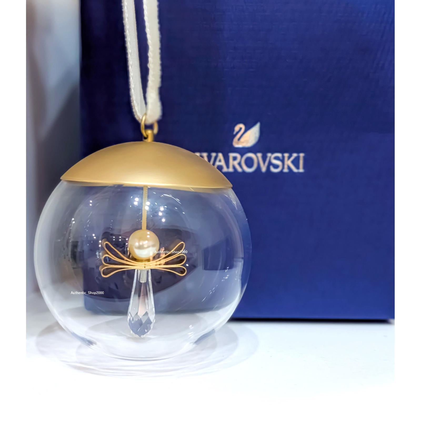 SWAROVSKI施华洛世奇水晶金色玻璃天使球装饰5596404