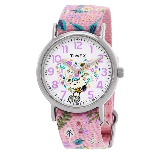 天美时Timex TW2V77800JT女手表Weekender Peanuts石英白色
