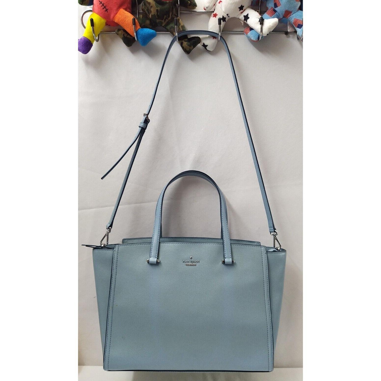 kate spade new york通用款女包小袋浅蓝色十字纹皮革
