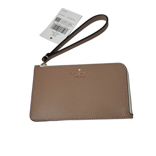 Kate Spade Lucy小号拉链手拿Toasted Hazelnut