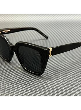 SAINT LAURENT圣罗兰SL M143 001黑灰色女士51 mm太阳眼镜