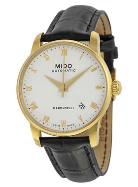 美国代购美度Mido M86003264男手表Baroncelli II自动机械白色表