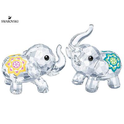 SWAROVSKI施华洛世奇Pair Of幸运Elephants水晶雕像5428004