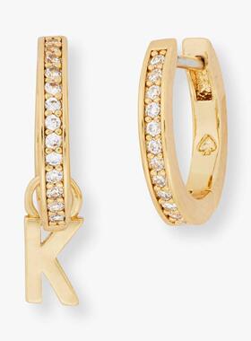 Kate Spade Tiny Twinkles Huggies Letter耳环
