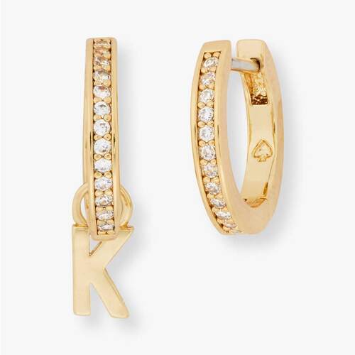 Kate Spade Tiny Twinkles Huggies Letter耳环