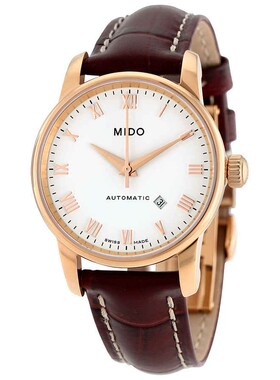 美国代购美度Mido M76003268女手表Baroncelli II自动机械白色表