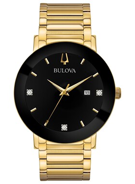 宝路华Bulova 97D116男手表男士Modern石英日历金色