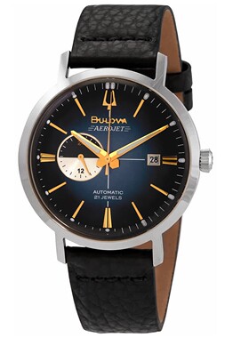 美国代购宝路华Bulova 96B374男手表Aerojet计时表自动机械蓝色