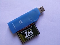 SSK飚王USB2.0高速读卡器单反相机CF卡读卡器琥珀SCRS028直读50针