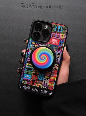 彩色海报风适用于苹果17promax磁吸手机壳黑边16Pro软边硬背15手感舒适14Pro全包防摔magsafe