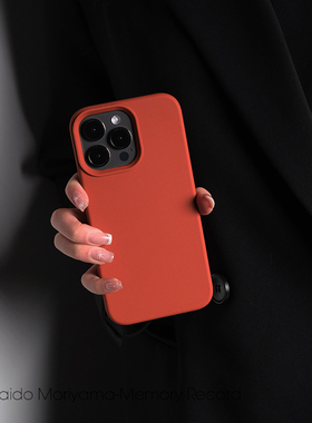 真液态砖红色13/14硅胶手机壳15软壳防摔13Pro全包16promax适用苹果15promax