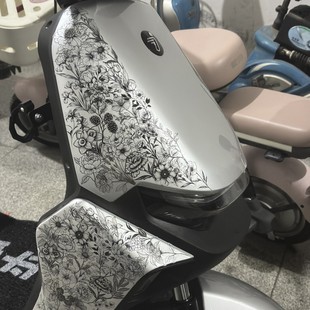 95C创意桃花贴纸装 适用九号电动车M95C百花齐放Mzmix 饰