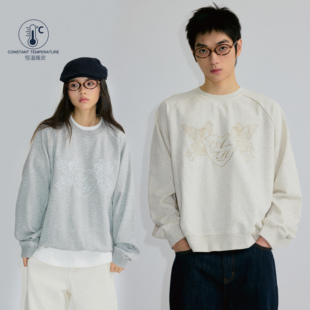 上衣美式 arch 圆领宽松情侣装 套头卫衣男 咆哮野兽 roaringwild