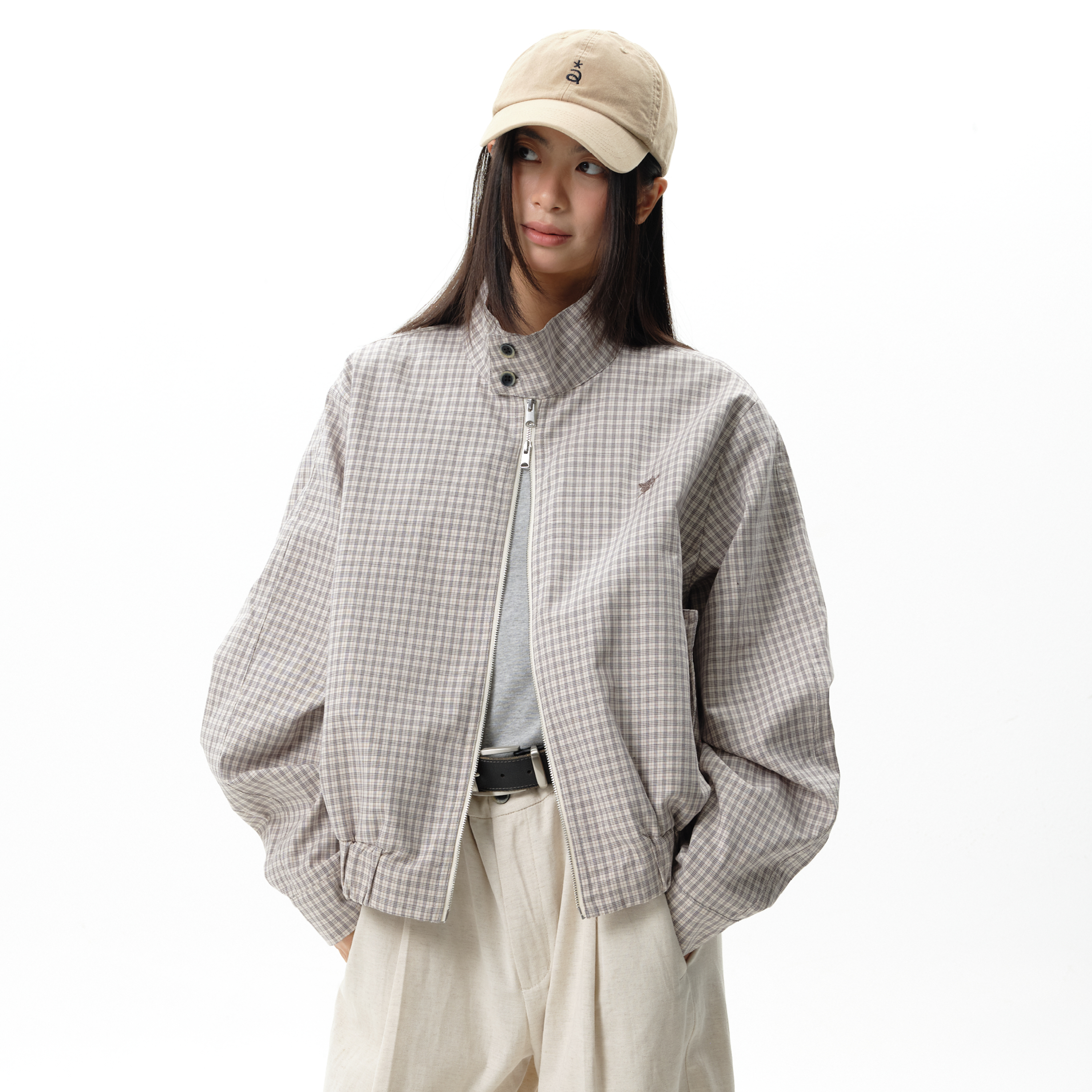 roaringwild立领短款哈林顿夹克