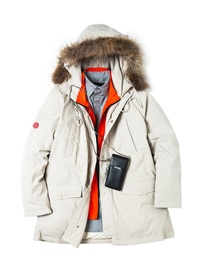 ROARINGWILD 咆哮野兽 N3B 貉子毛大毛领派克连帽羽绒服