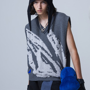 咆哮野兽 arch 灰色概念图像提花毛织马甲 roaringwild