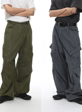 roaringwild a arch咆哮野兽 军绿色裤子工装裤长裤美式伞兵裤男