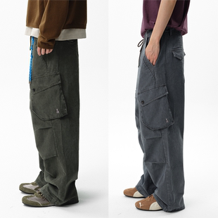 咆哮野兽 arch 纯棉做旧褶皱伞兵裤 直筒工装 男 roaringwild 长裤