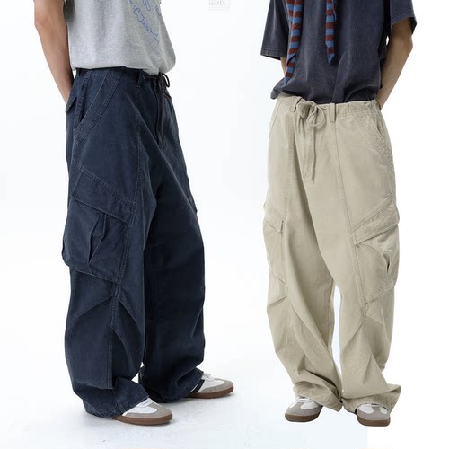 roaringwild a arch 咆哮野兽 水洗廓形宽松弯刀工装裤男休闲长裤