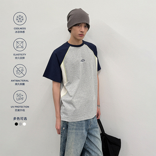 咆哮野兽撞色拼接速干防晒美式 roaringwild arch T恤男 上衣短袖