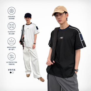 咆哮野兽凉感速干防晒上衣潮牌美式 roaringwild arch T恤男 短袖