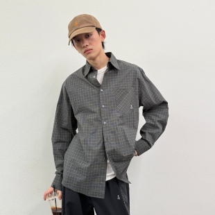 格子衬衫 roaringwild 上衣美式 arch咆哮野兽春秋宽松休闲长袖 男