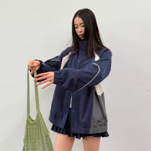 双拉链拼接上衣美式 roaringwild 咆哮野兽 arch 运动夹克外套男