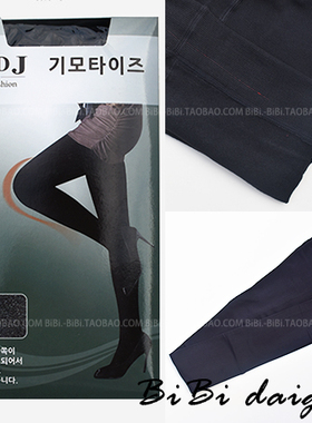 满68元包邮 韩国代购ANDJ黑色女士秋冬打底裤保暖加绒连裤袜LYG23