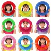 加密硬圈钢丝花环运动会开幕入场手持道具花环幼儿园早操舞蹈道具