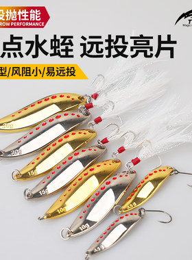 远投红点水蛭亮片路亚饵淡水海钓全水层通用鲈鱼马口翘嘴通杀鱼饵