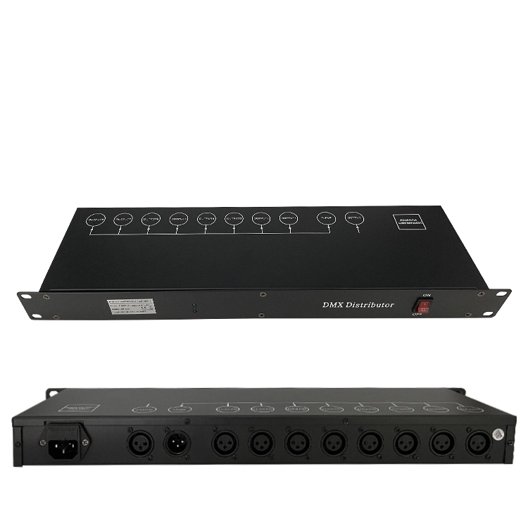 舞台灯光信号放大器dmx512光束帕灯光电隔离扩大4路8路控制分配器