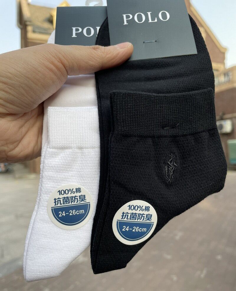 polo超薄网眼袜子 全棉消臭袜 竹纤维抗菌绅士袜商务男士夏日福音