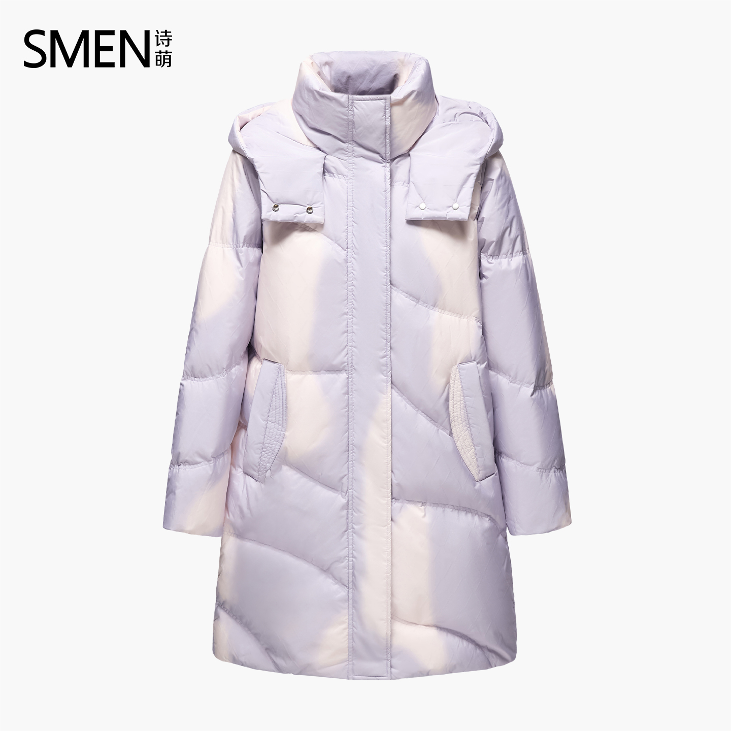 Smen诗萌2025冬季连帽羽绒服