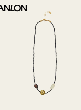 自然论 · 鲸落黑石项链/手链 极简气质黑金配色