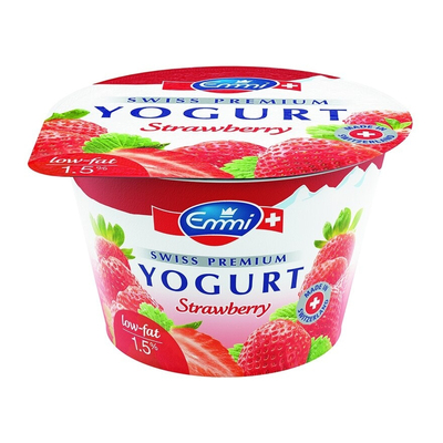 代购瑞士进口 EMMI/伊美低脂草莓乳酪/士多啤梨酸奶100G*2个