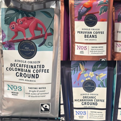 国外进口 M&S/玛莎 公平贸易NO3三号有机尼加拉瓜烘焙蒸馏咖啡