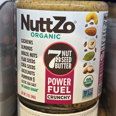 代购美国进口 NUTTZO有机能量粗粒七种坚果酱 不添加糖 340克