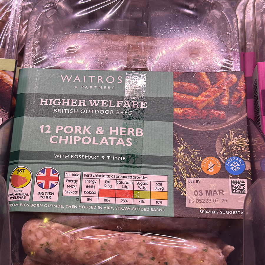 英国进口 WAITROSE&PARTNERS/维狄香肠 375克