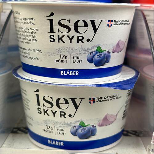 代购冰岛产 ISEY SKYR蓝莓味乳酪/冰岛酸奶 蓝莓味 170克*2