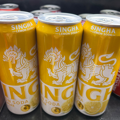 代购泰国进口 正品 SINGHA/胜狮无糖柠檬味梳打SODA 330ML*6