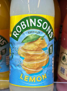 代购正品 美国进口 ROBINSONS/罗便臣浓缩无糖柠檬味饮品 1升