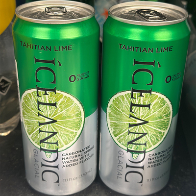 冰岛ICELANDIC冰岛冰川塔希提青柠檬气泡水 0糖0卡路里330ml*6