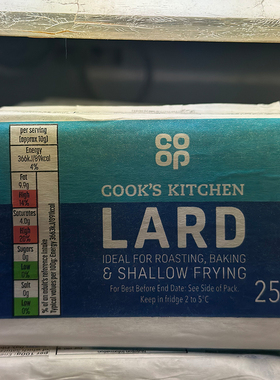 代购英国进口 CO−OP猪油 LARD 250克