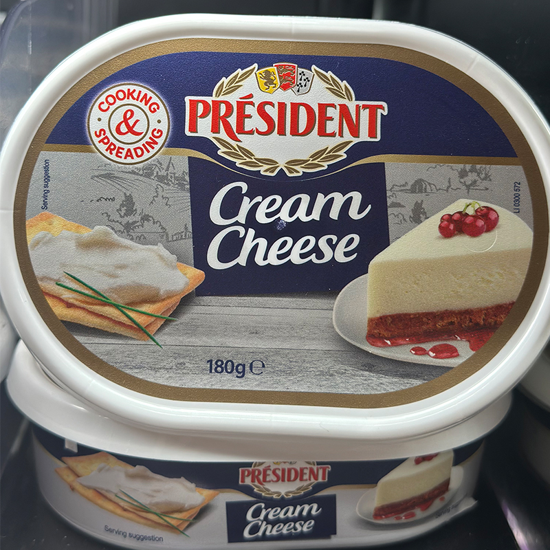 代购法国进口 PRESIDENT/法国总统牌忌廉芝士 cream cheese 180克